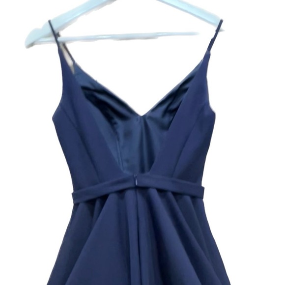 Ieena for MacDuggal Fit and Flare Navy Dress - Size 0 - Picture 3 of 3